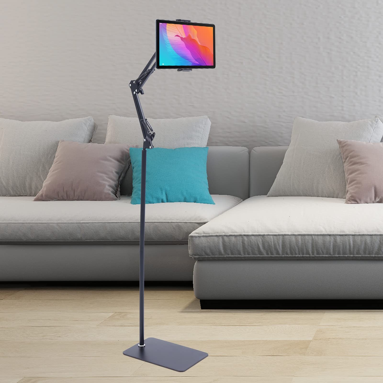 Adjustable Floor Mount Tripod Stand Holder Bracket for 12-18cm Tablet iPad Phone