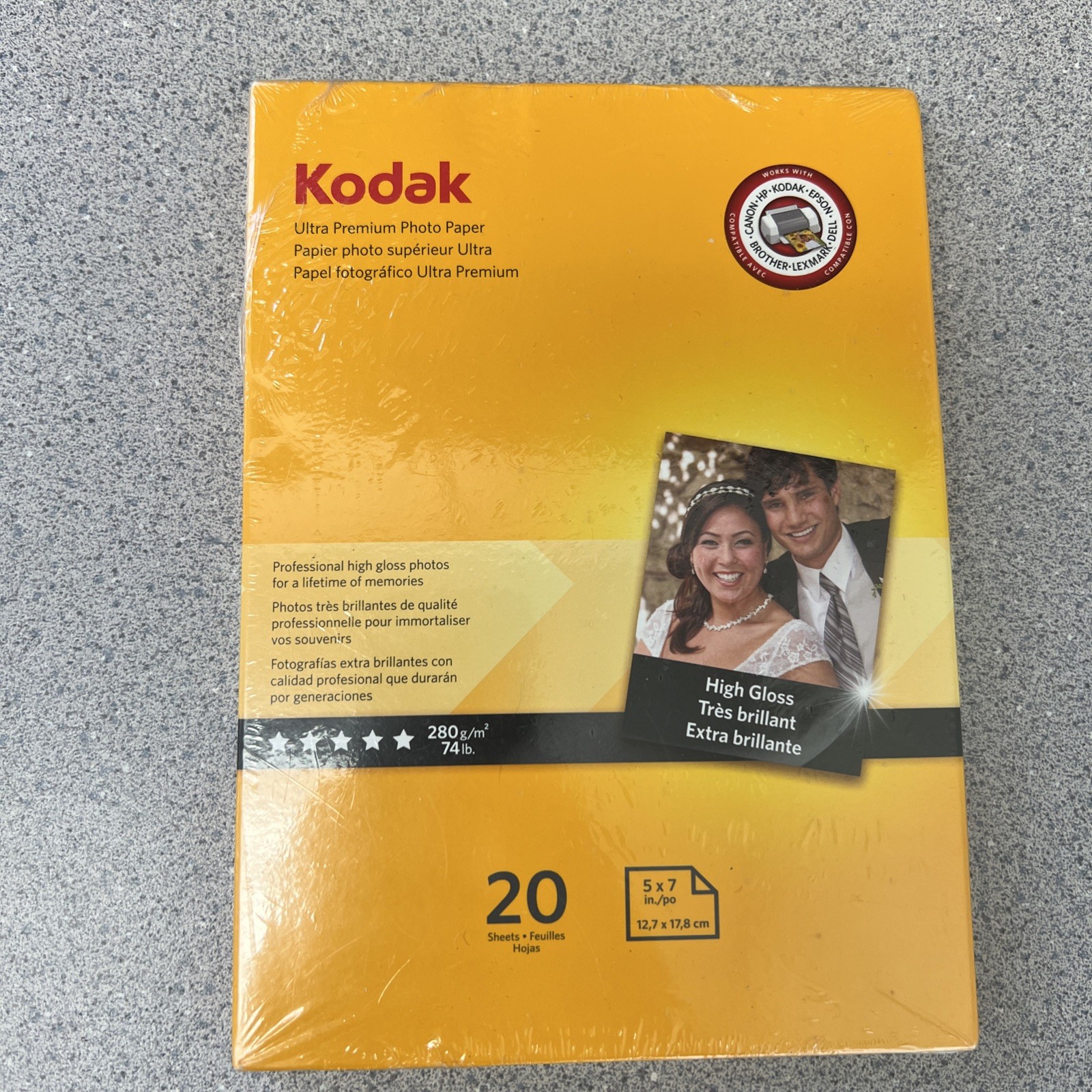 Kodak Photo Paper 5x7 Ultra Premium Unopened 20 sheets High Gloss Professional
