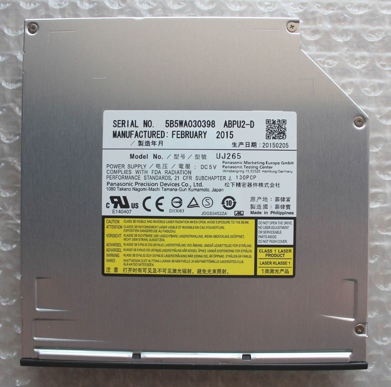 New UJ-265 UJ265A for Dell Alienware M15x 6X Slot-in Blu-Ray BD-RE Burner Drive