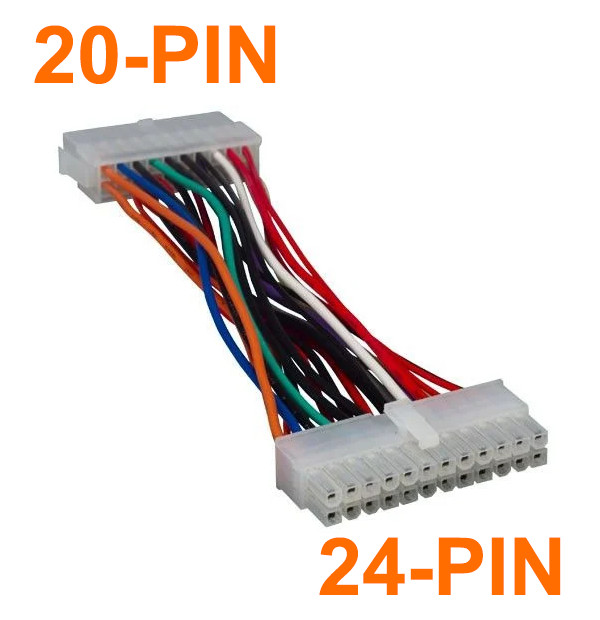 2 PCS Convert 20-PIN ATX Power Supply to 24-PIN Motherboard (ATX 20PIN to 24PIN)