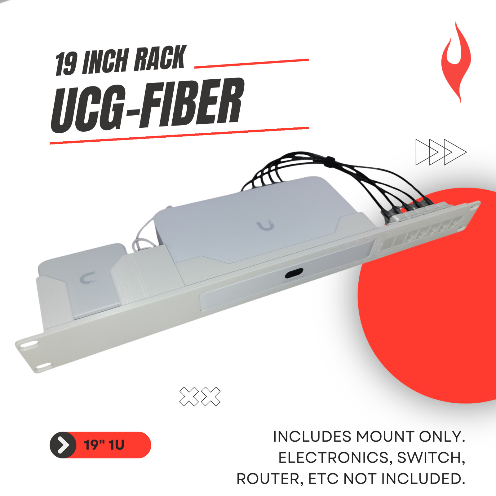 19-Inch Rack Mount for Cloud Gateway Fiber and Gateway Fiber UCG-Fiber UXG-Fiber