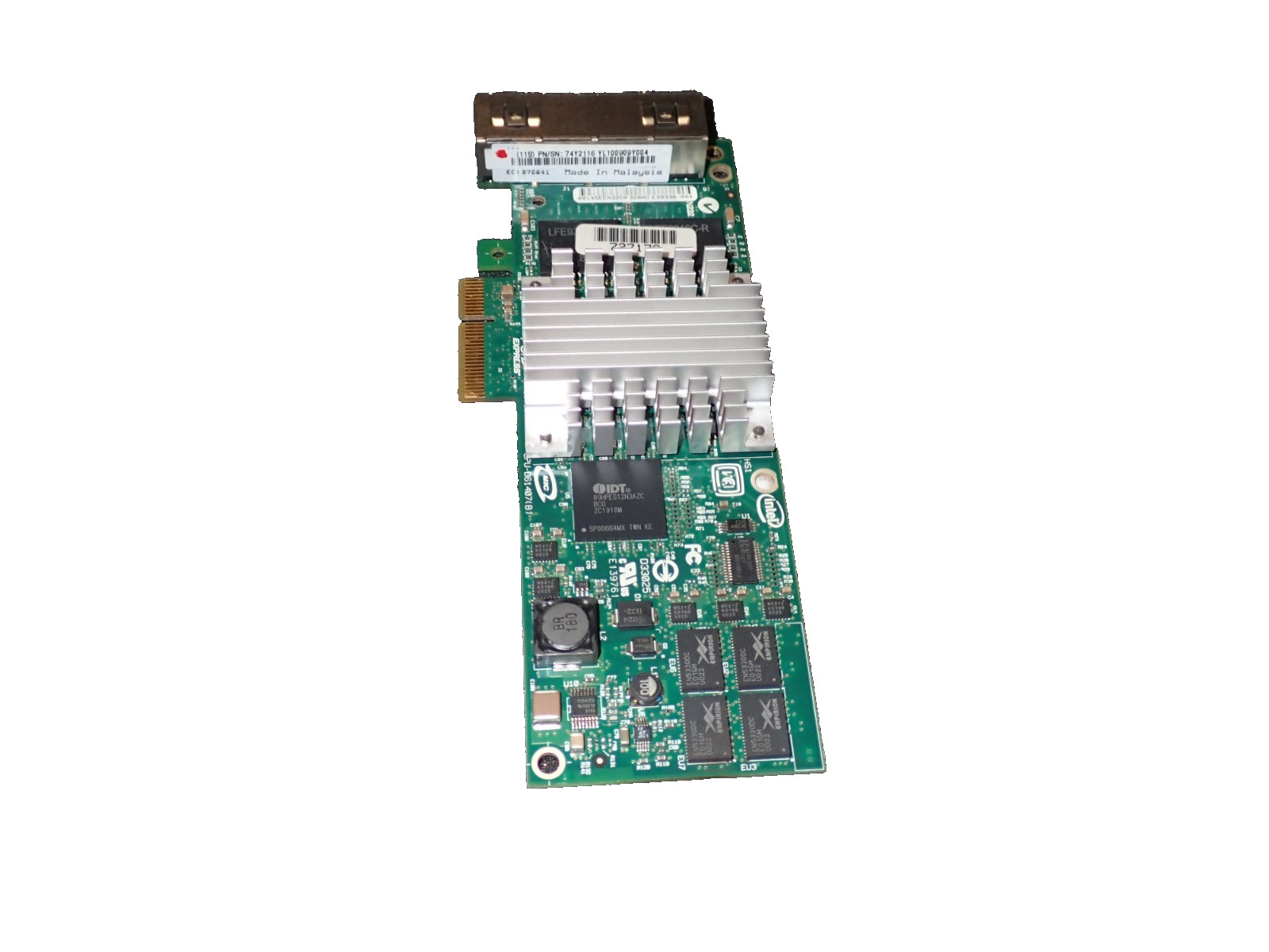 Lot of 3 IBM 74Y2116 Intel 4 Port 1Gb Base TX PCI-E Gigabit Network Adapter Card