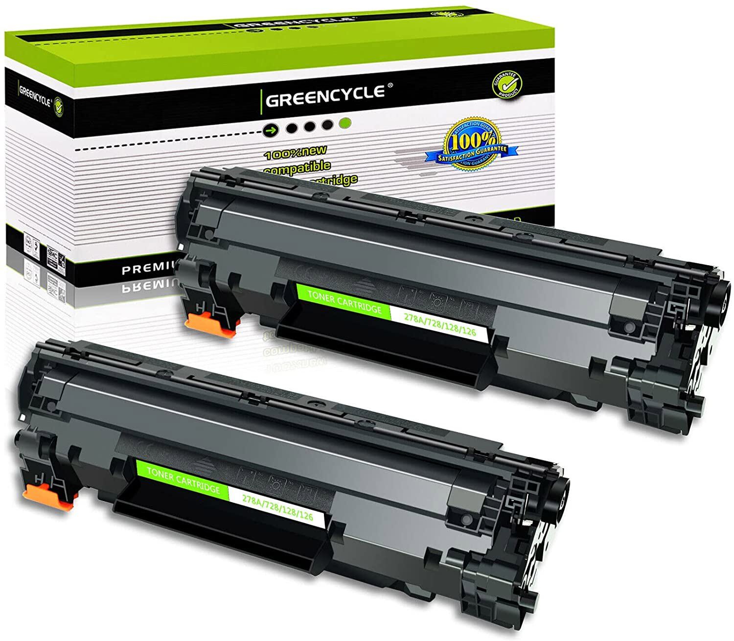 GREENCYCLE 2PK CRG128 Toner Compatible For Canon128 ImageClass D550 D530 MF4770n
