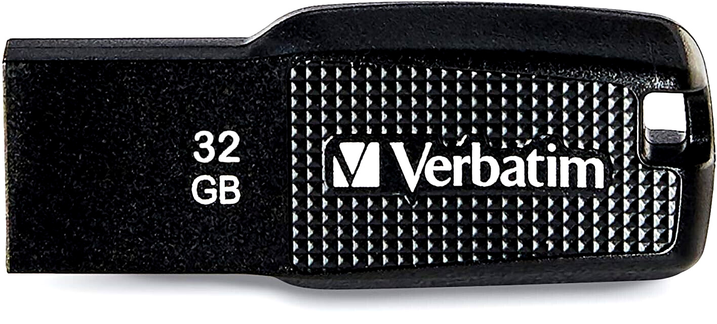 Verbatim 32GB Ergo USB 2.0 Flash Drive – Black with Lanyard