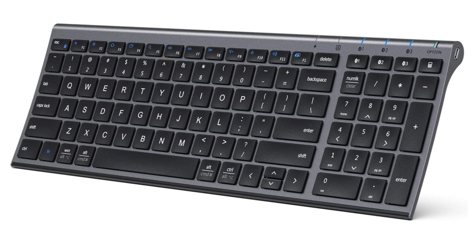 iClever BK10 Wireless Bluetooth Keyboard, Multi Device Keyboard Bluetooth 5.1