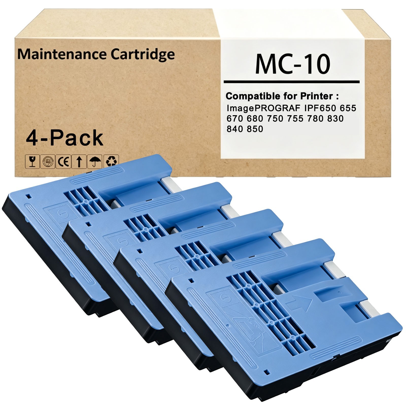 4 Pack MC-10 MC10 Maintenance Cartridge Compatible for  ImagePROGRAF IPF655
