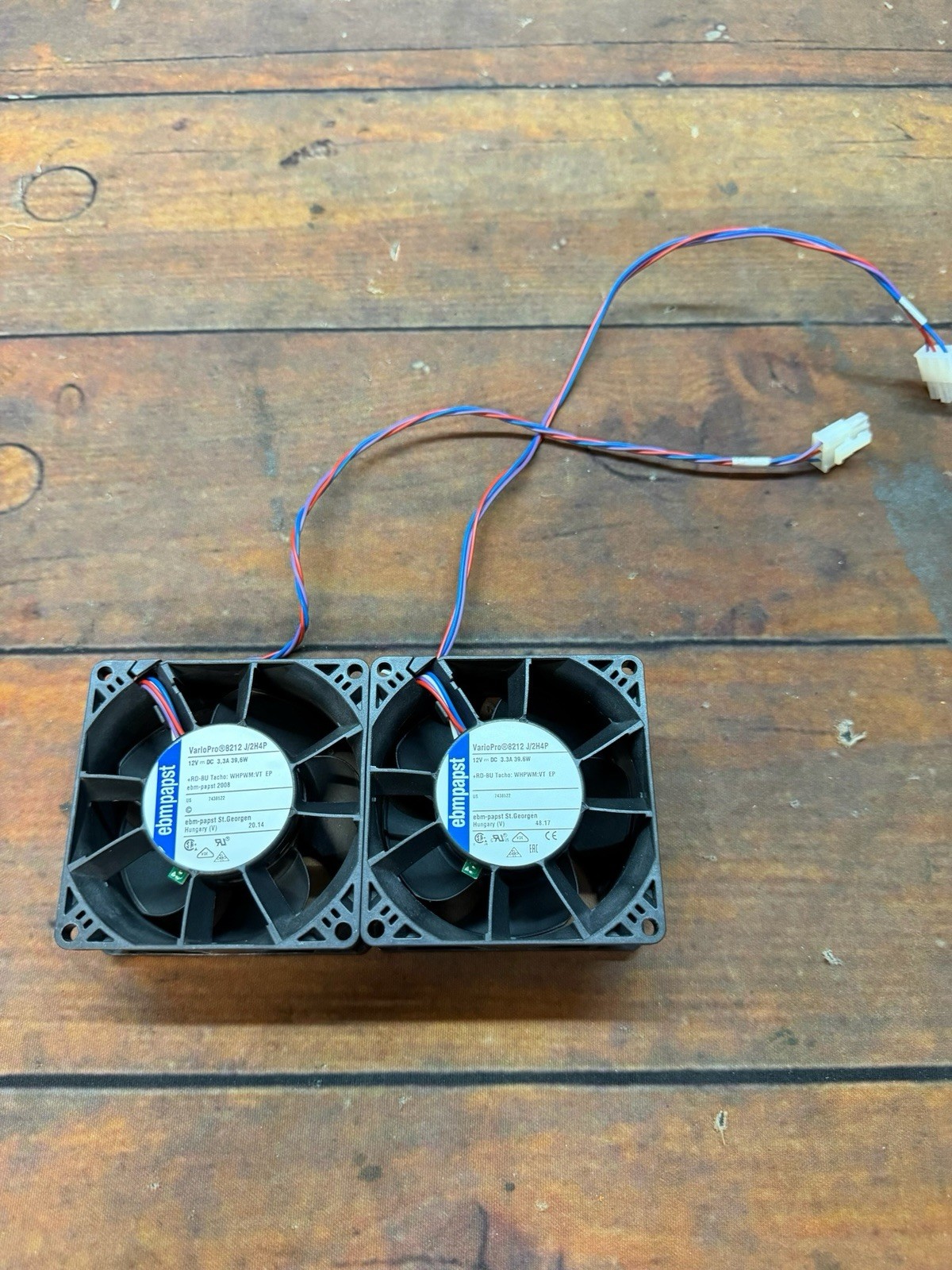 2x ebm-papst VarioPro 8212 J/2H4P 12V 80mm Fan Bio-Rad S3e