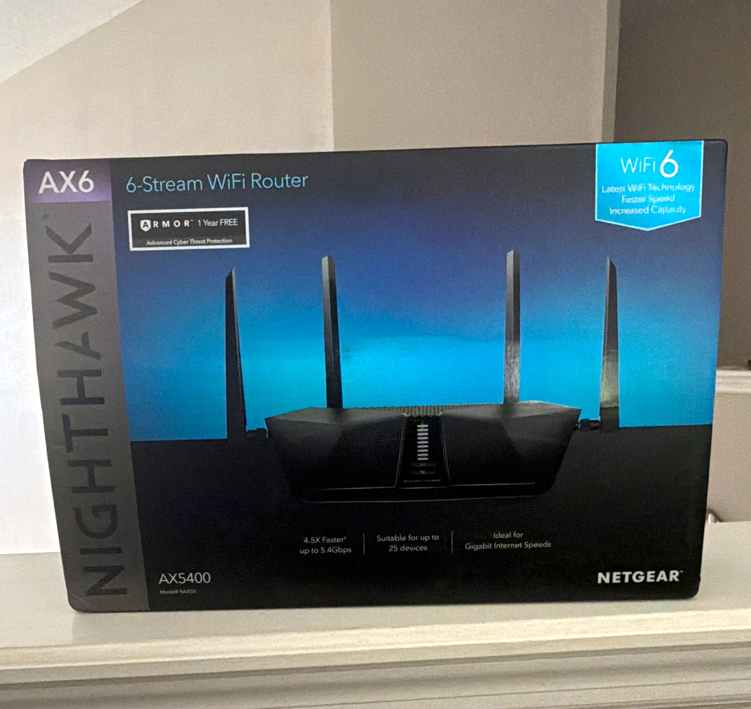 NETGEAR Nighthawk RAX50 AX5400 WiFi 6 Dual-Band 6-Stream Gaming Router