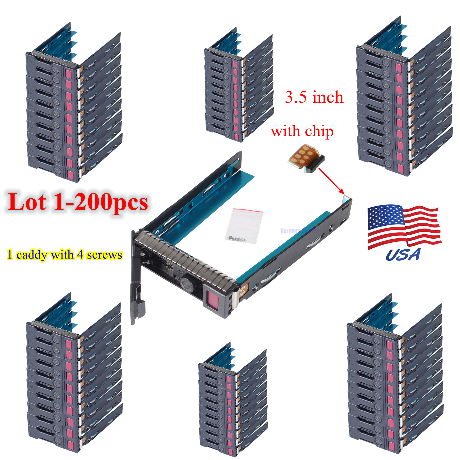 Lot HP 651314 3.5" HDD Caddy for ProLiant DL380 DL360 BL460c ML350 Gen8 Gen9 G10