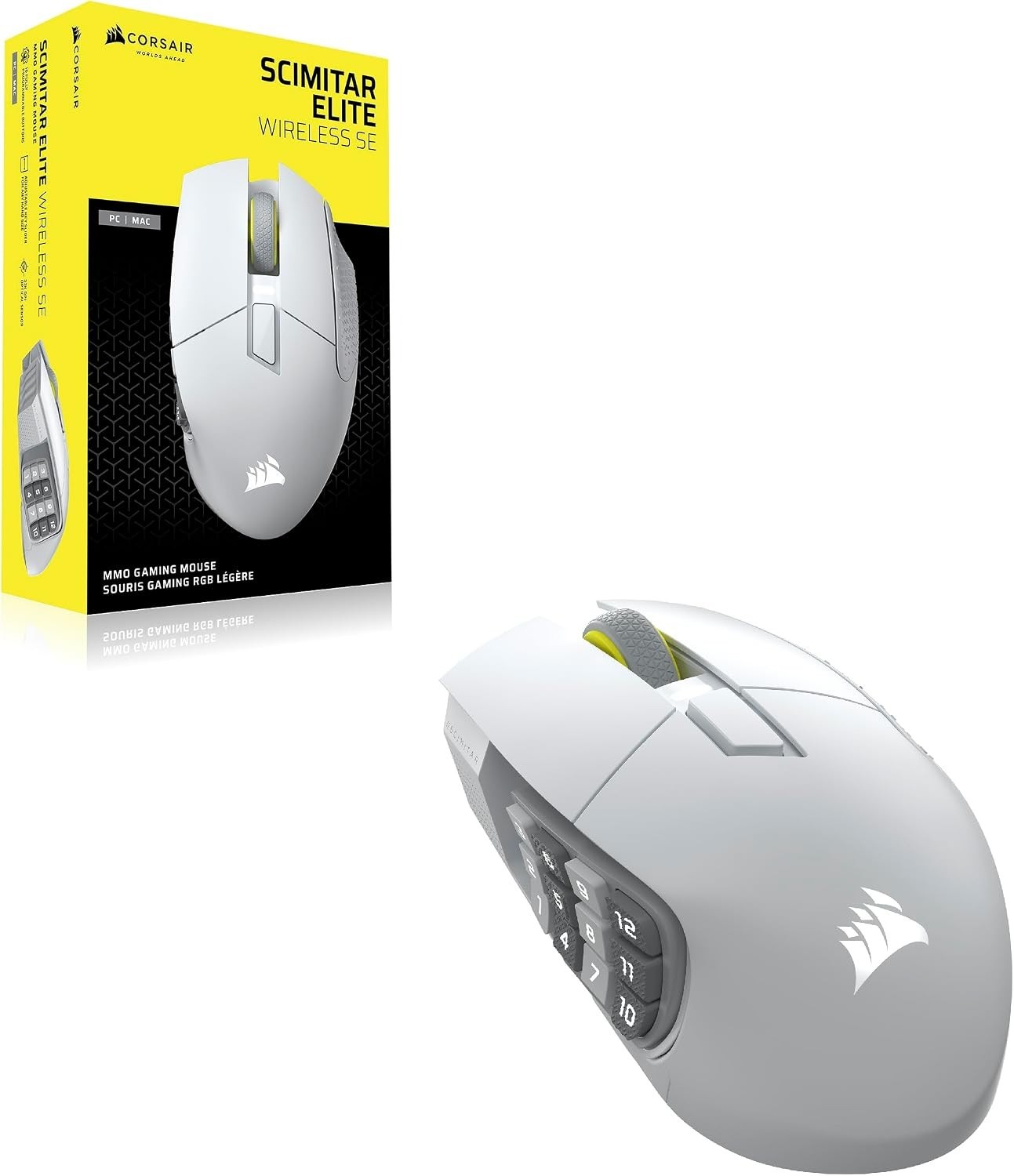 Corsair Scimitar Elite Wireless SE MMO Gaming Mouse 33000 DPI 16 Button OPEN BOX