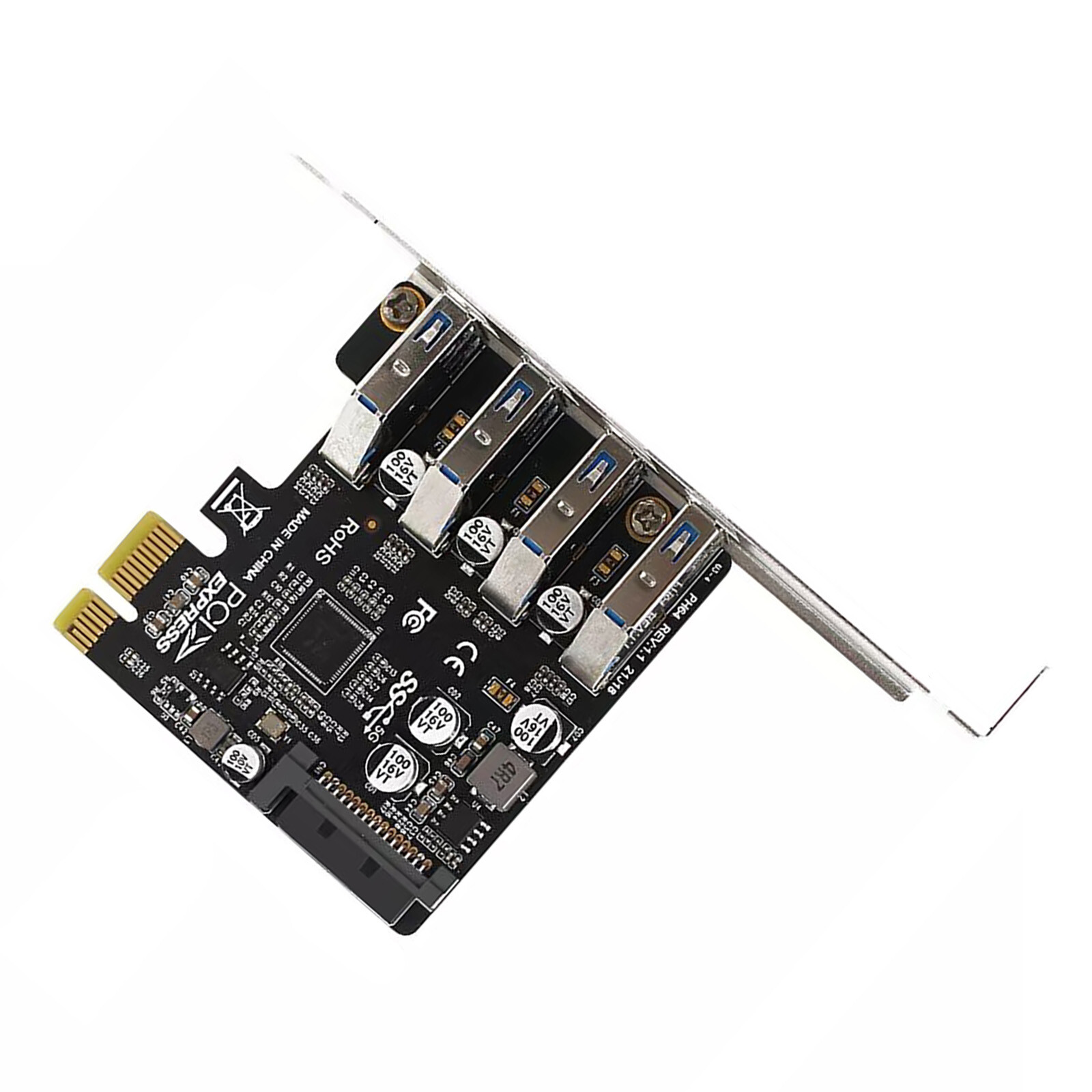 4-Ports PCI-E To USB 3.0 HUB PCI Express Expansion Card Adapter 5Gbps PH64 VL805