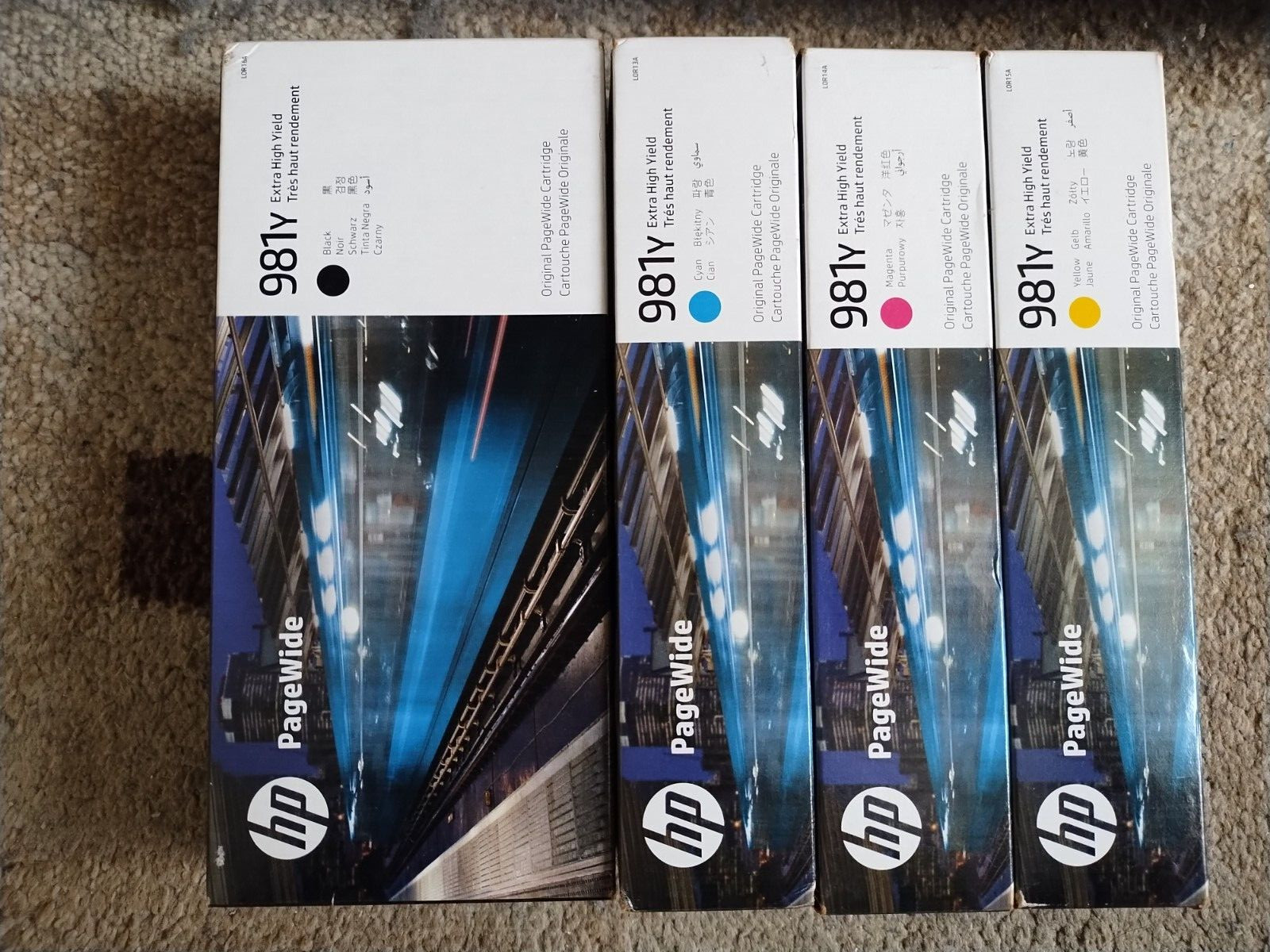 2023-24 Genuine HP 981Y Ink L0R13A L0R14A L0R15A L0R16A PageWide 556 586 Sealed