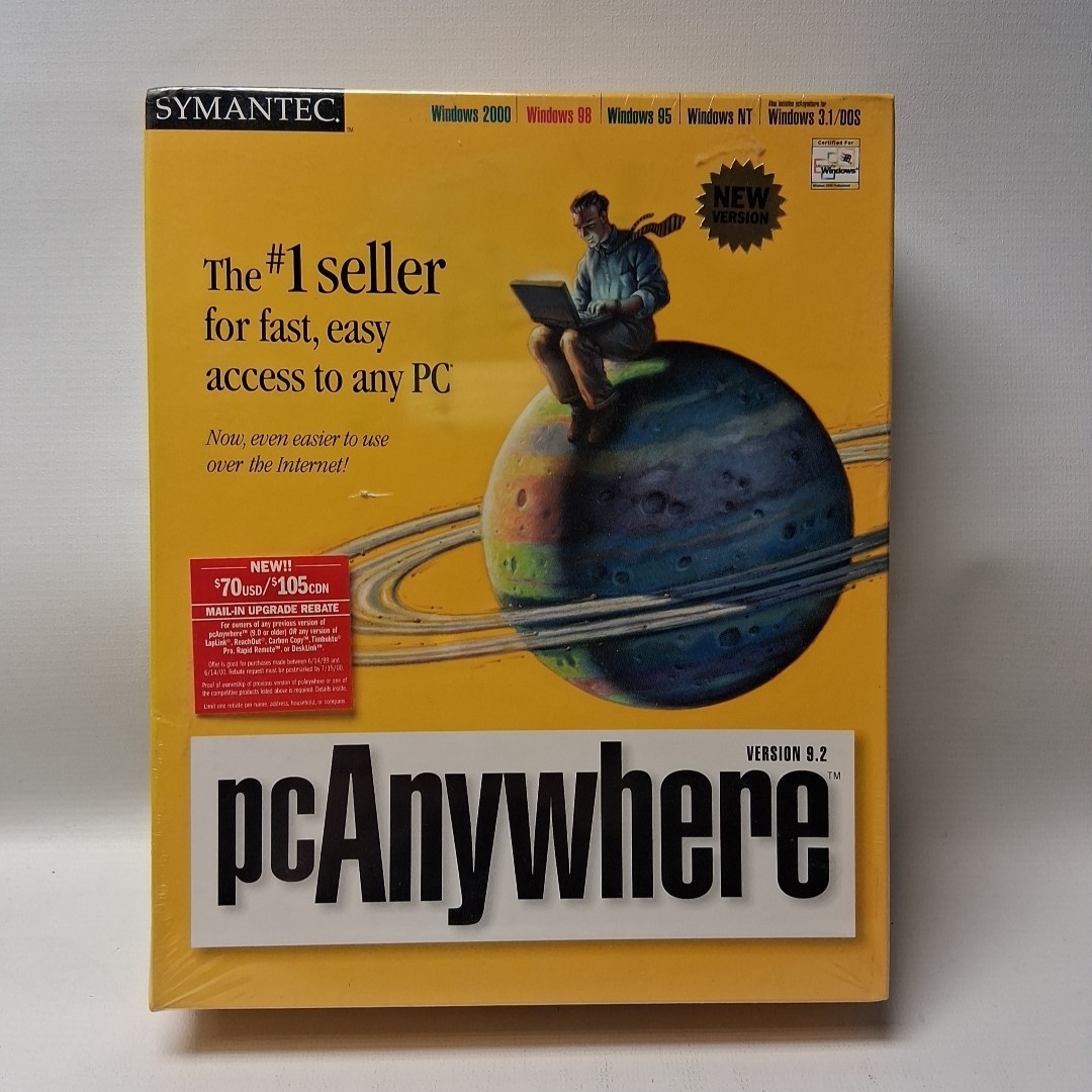 Symantec  pcAnywhere   Version 9.2   Windows  2000-98-95-3.1/DOS New Sealed