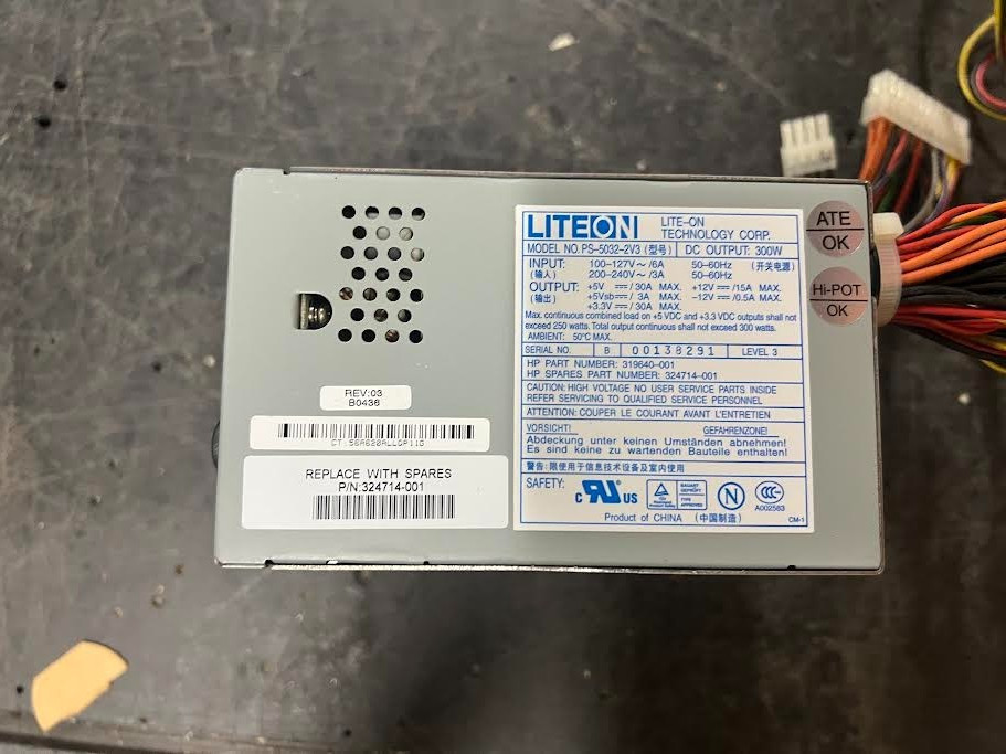 Lite-On PS-5032-2V3 324714-001 REV:03 Used removed from functioning unit