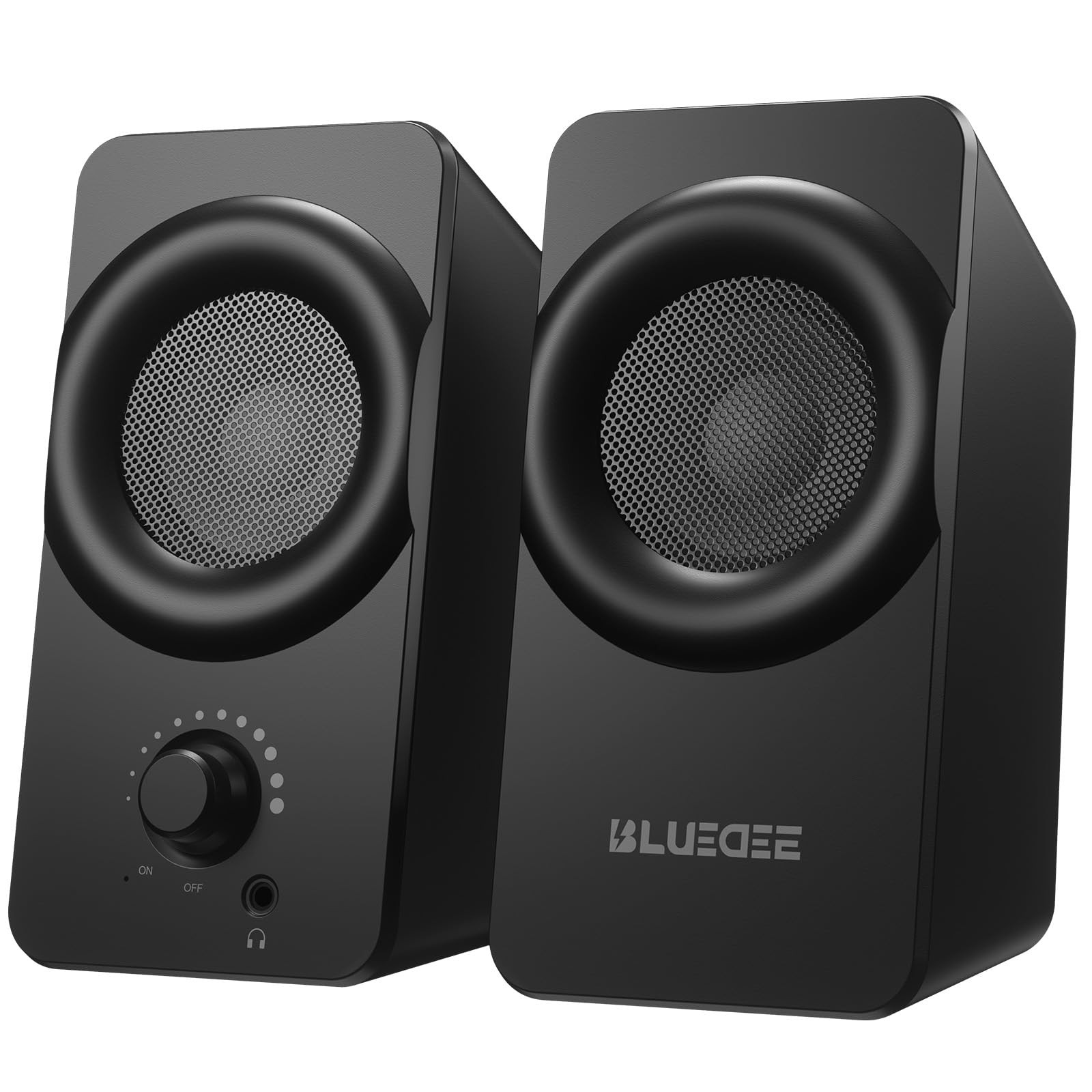 Computer Speakers Dual Driver RGB Lights Plug Play Wired USB Speaker for Laptop