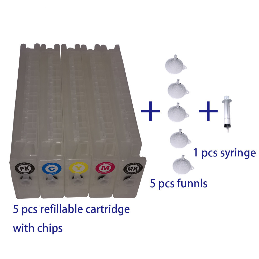 T6941-T6945 Empty refillable ink cartridge with chip for epson T3000 T5000 T7000