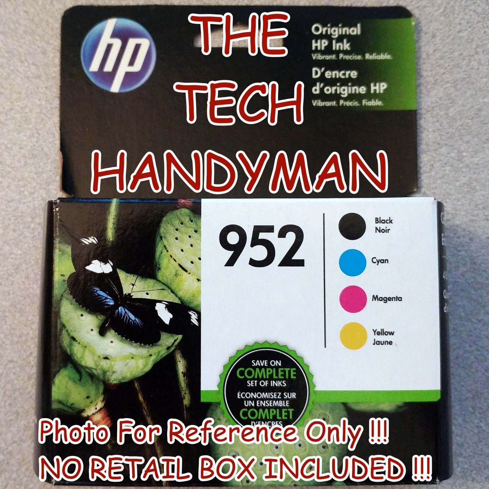4-PACK HP GENUINE 952 BLACK & COLOR INK (NO RETAIL BOX) OFFICEJET PRO 8710 8715