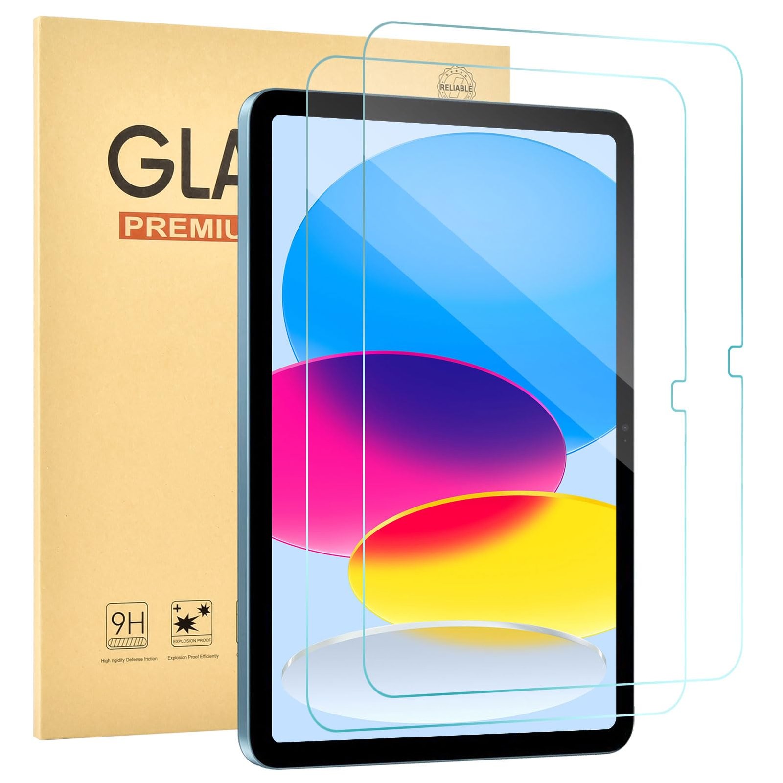 Jngnpn 2 Pack Screen Protector for iPad (A16) 11th/10th (2025/2022), HD