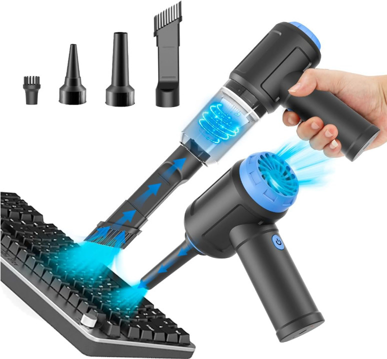 Soplador Aire Inalámbrico 110000RPM Aspiradora PC Limpiador Teclado USB-C 80C
