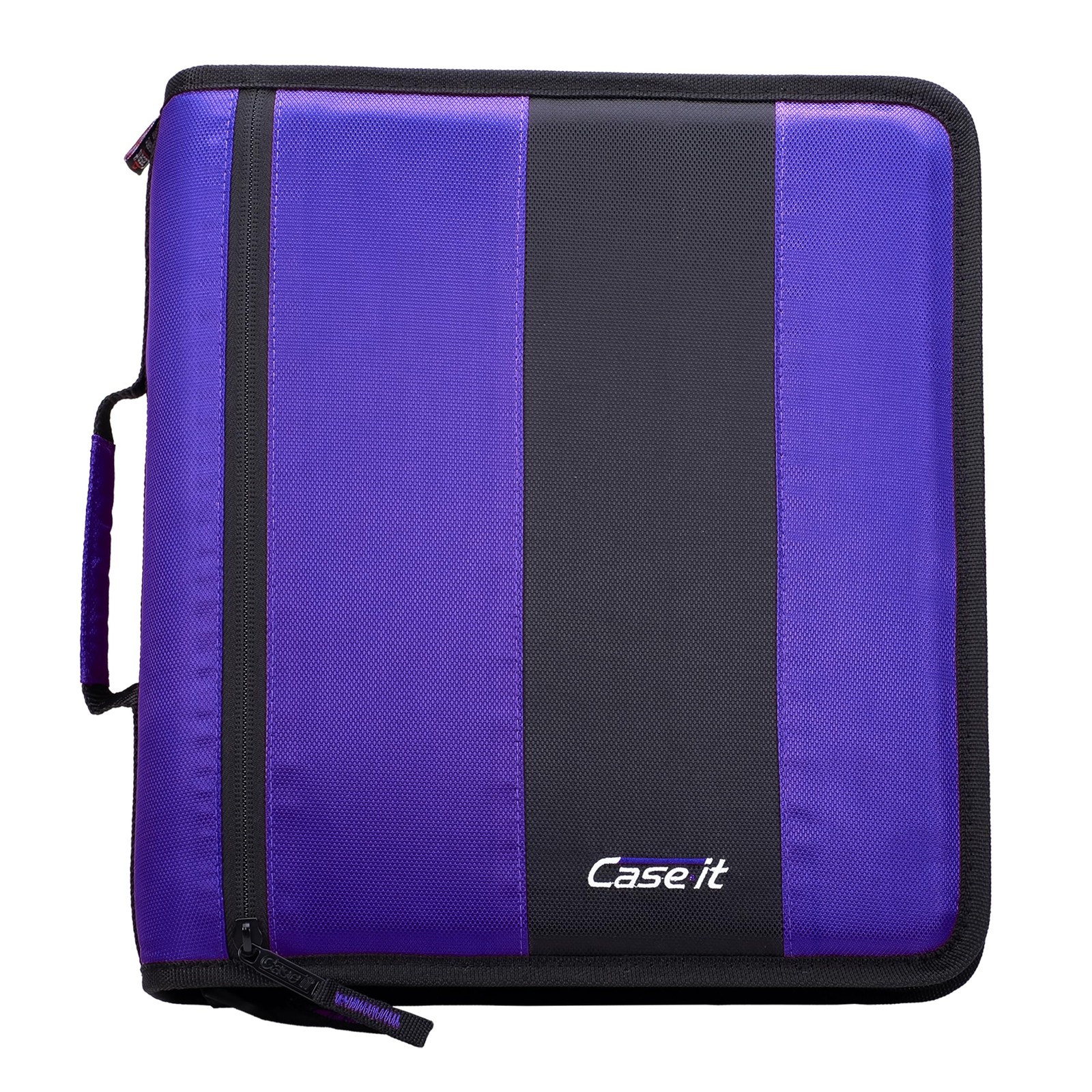 Zipper Binder 2 O Rings 350 Sheet Deep Purple Case it D-251-DPP School