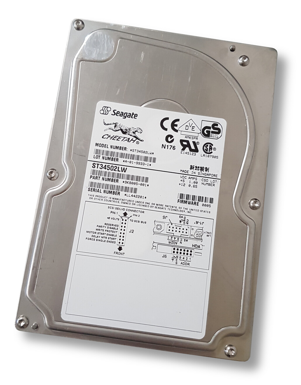 Seagate Cheetah 9LP ST34502LW 4.55GB