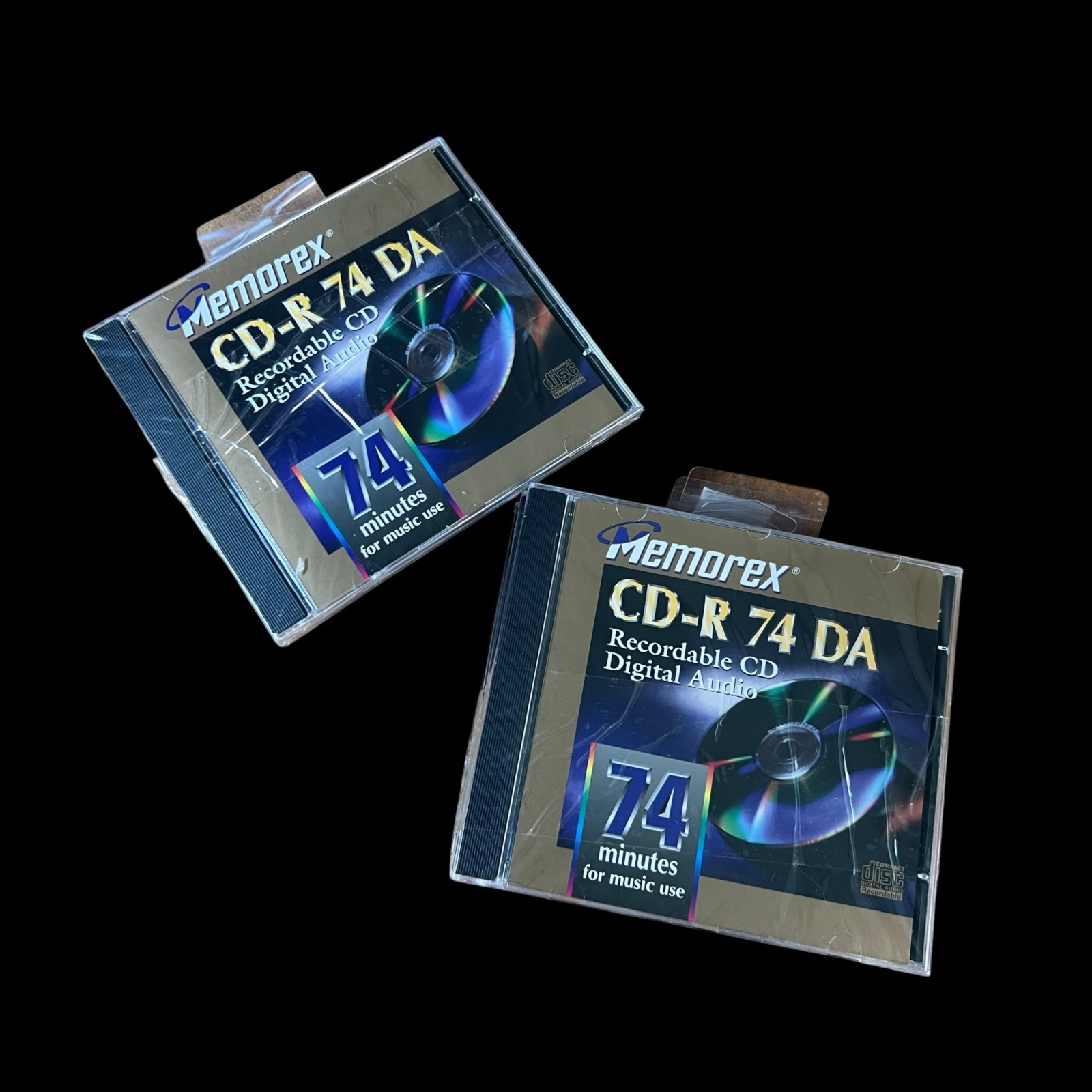 Memorex Recordable CDs CD-R 74 DA -- Lot of 10 Made in TAIWAN 1998 Sealed