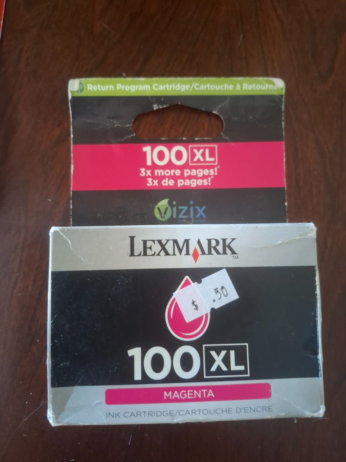 Lexmark 100XL Magenta  Ink Cartridge  OEM  FAST SHIP