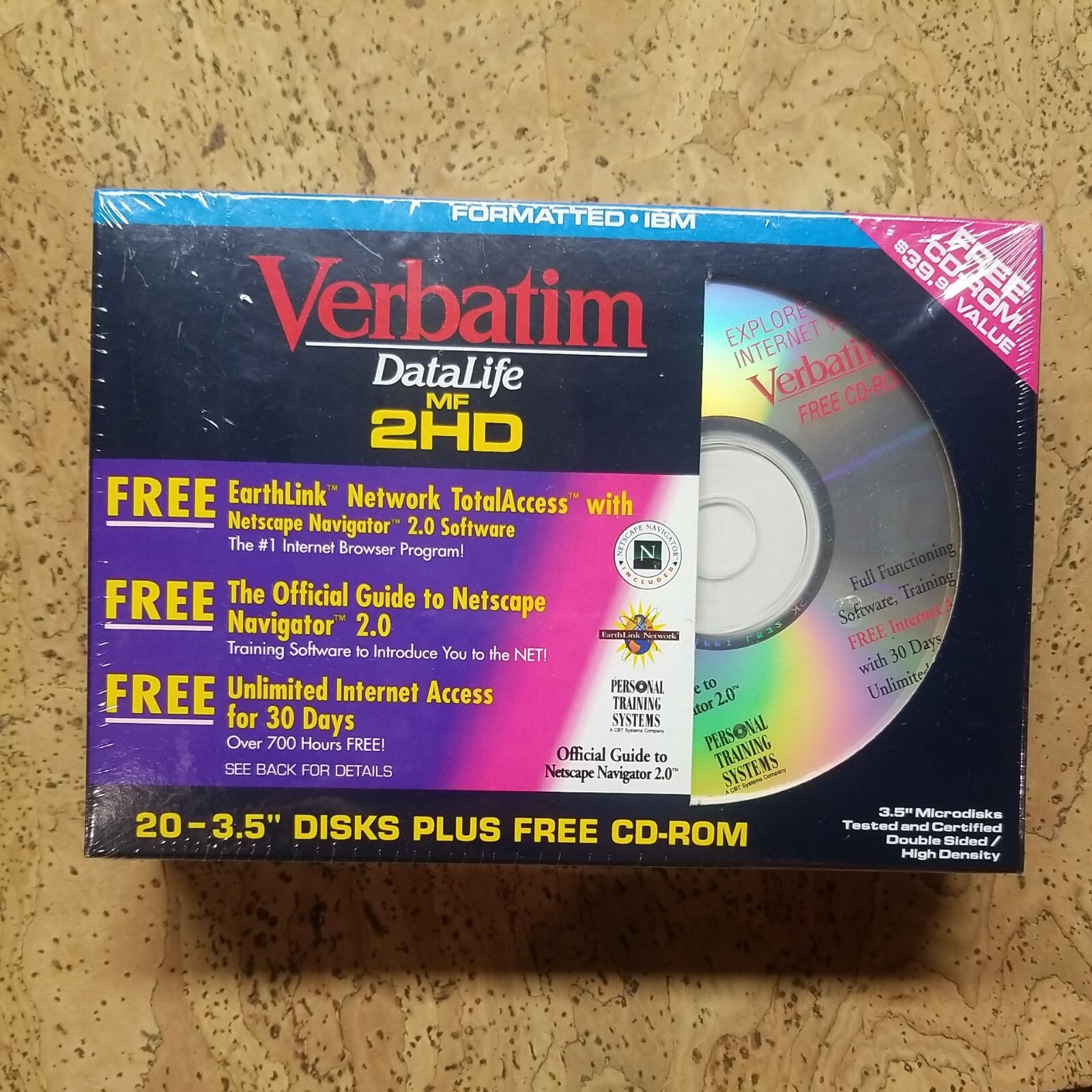 Verbatim Datalife MF 2HD 3.5” Disks (19) w/Free CD-ROM