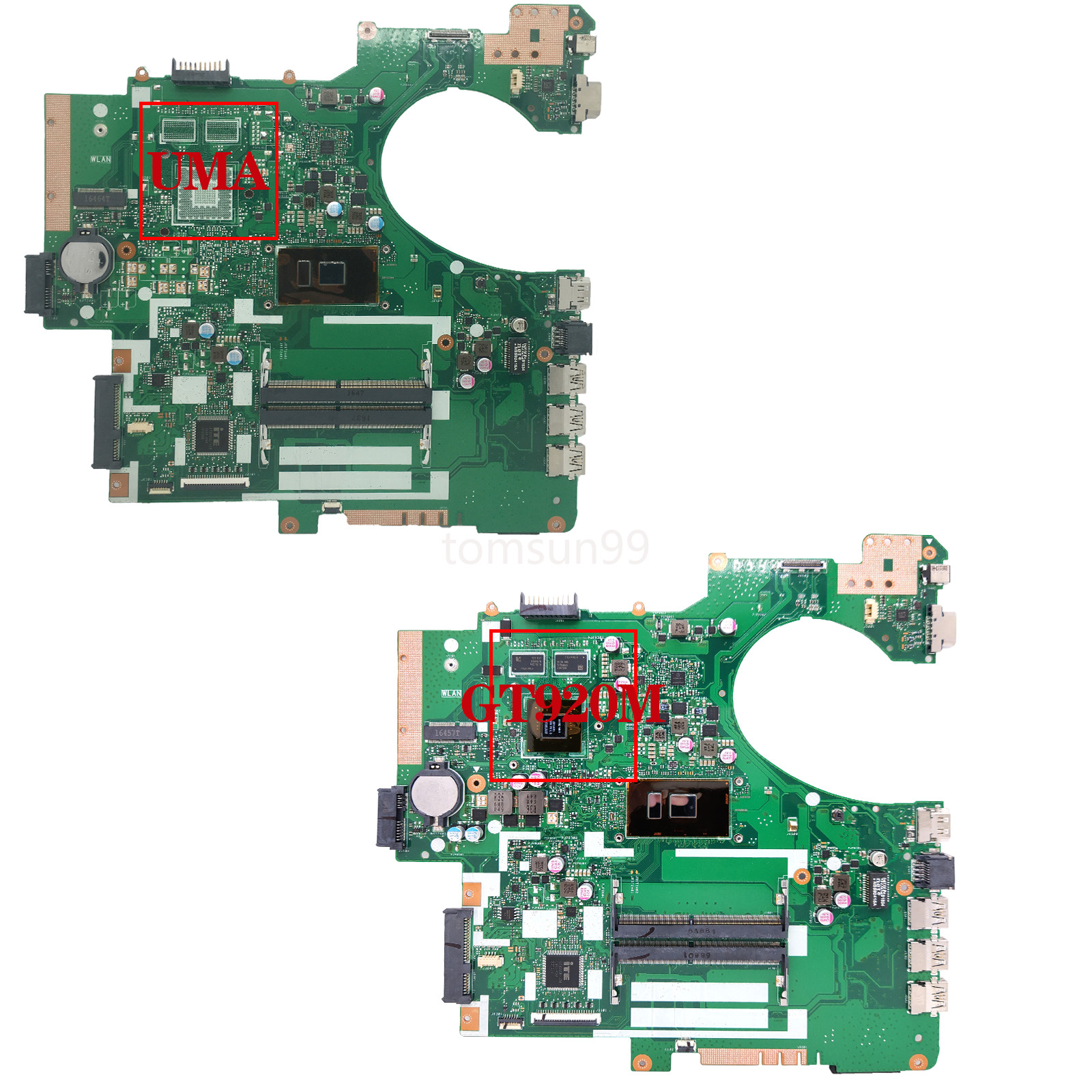 Motherboard for ASUS P553UJ P553UA PX553U PE553U W/ I3 I5 I7 CPU UMA or GT920M