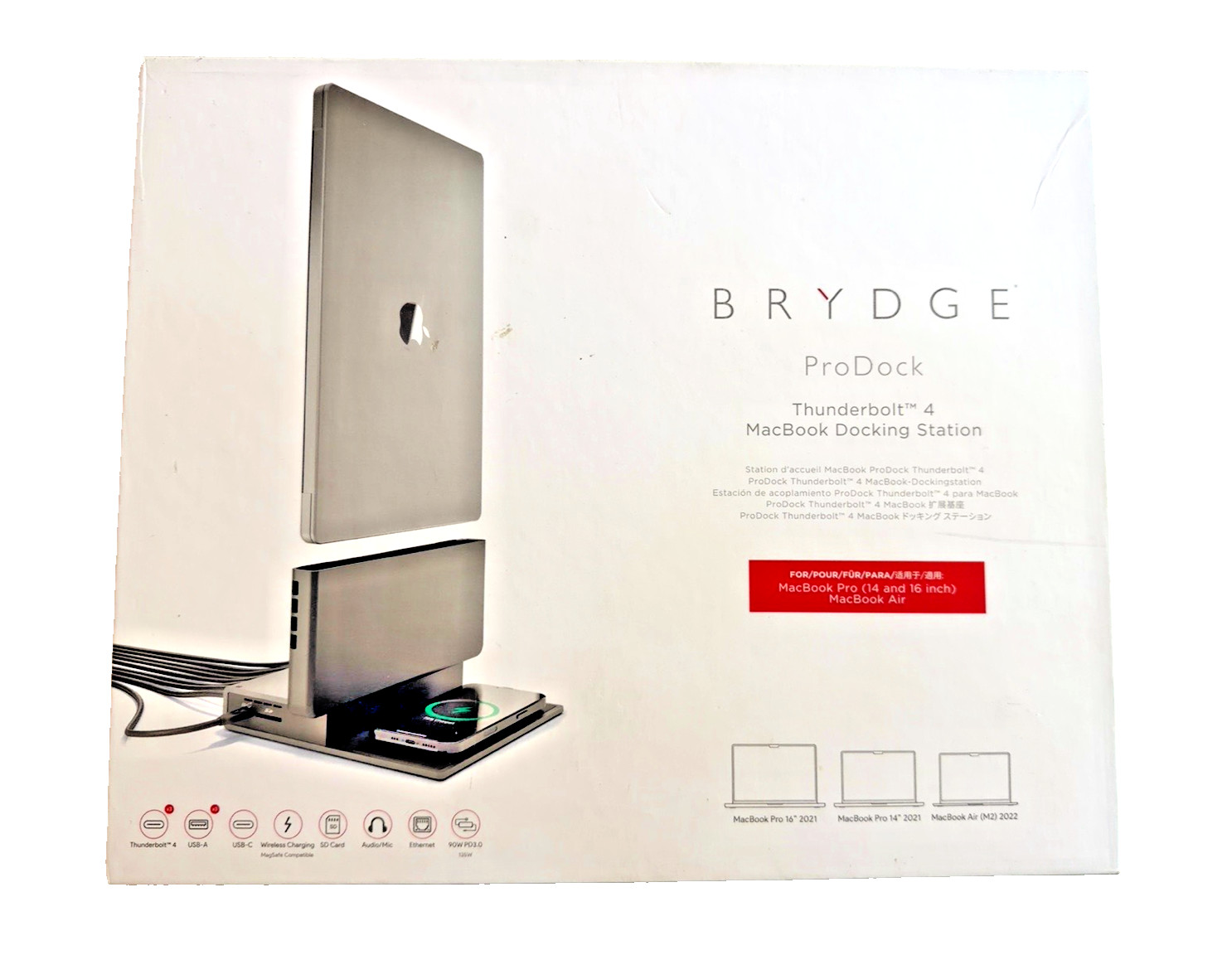 Brydge ProDock TB4 Thunderbolt 4 Dock MacBook Pro 14/16 Air B2201 Open Box
