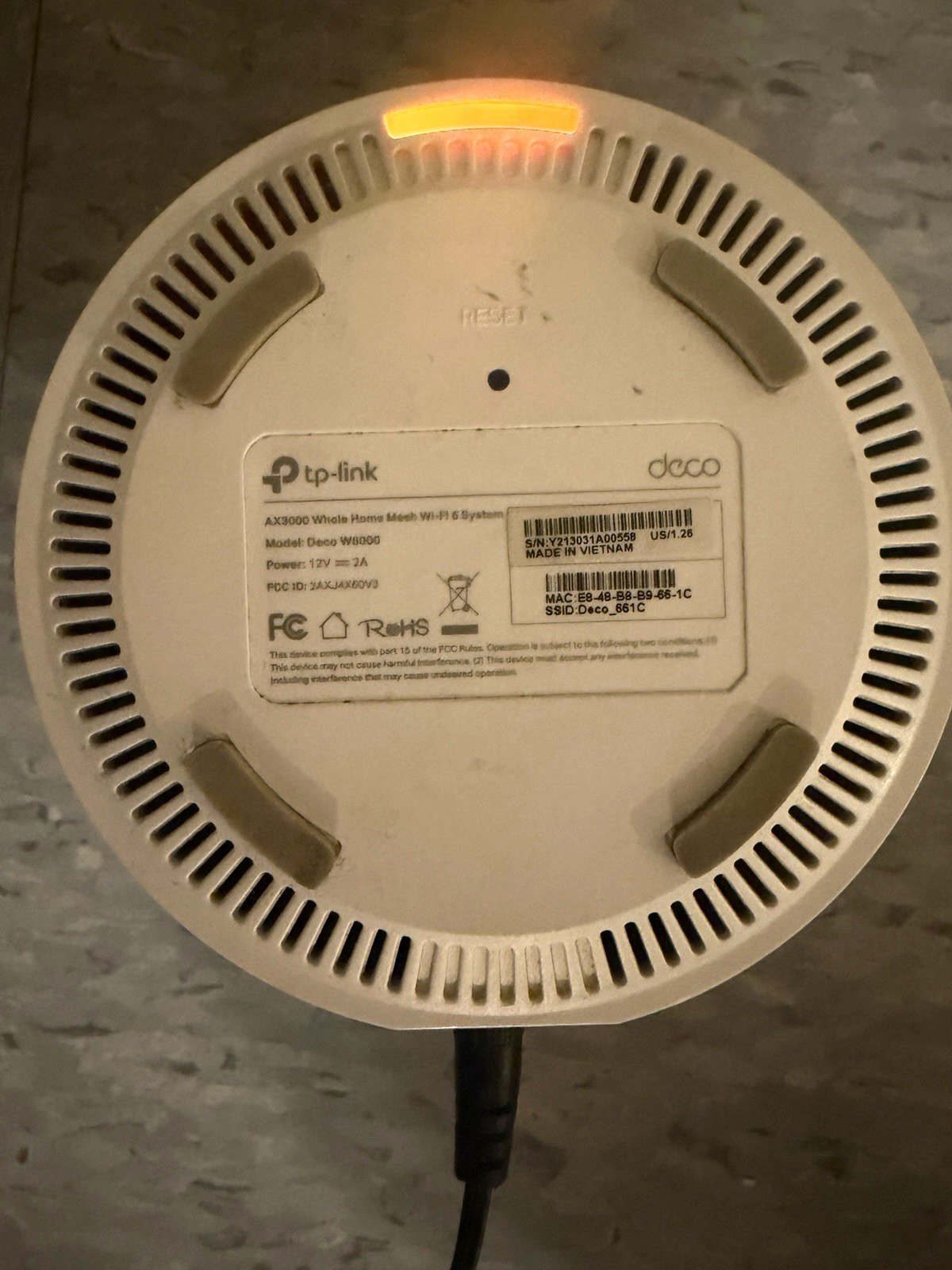 TP-LINK Deco W6000 AX3000 Wi-Fi 6 Dual-Band Mesh Unit White, 2x Gigabit
