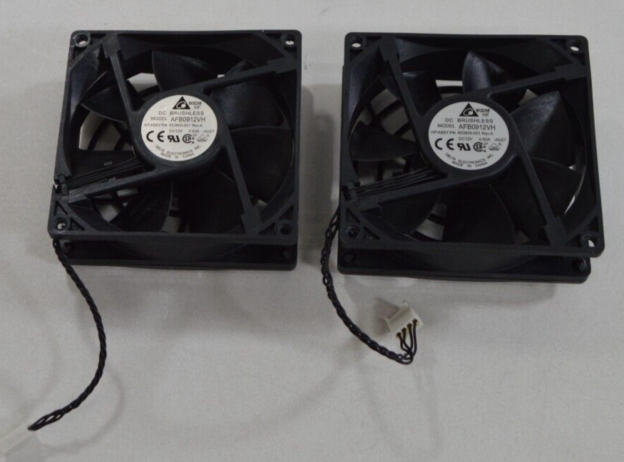 (Lot of 2) Delta DC Brushless Cooler Cooling Fan AFB0912VH 4Pin 12V 0.60A