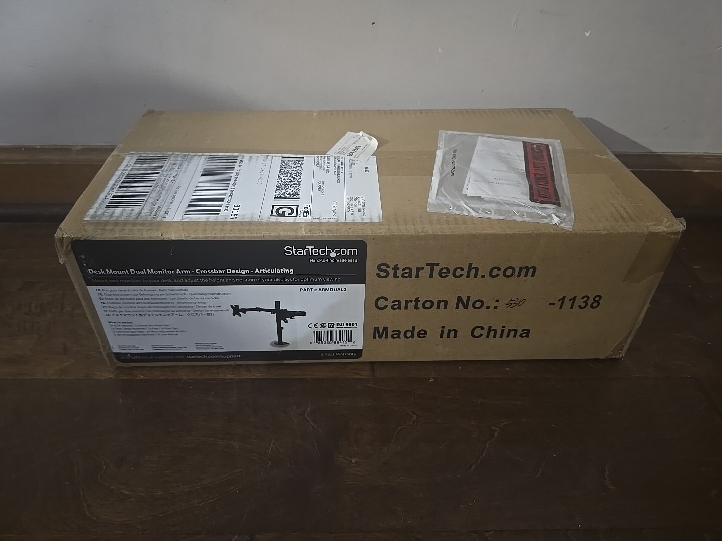 StarTech Desk Mount Dual Monitor Arm - Crossbar Design - Articulating - ARMDUAL2