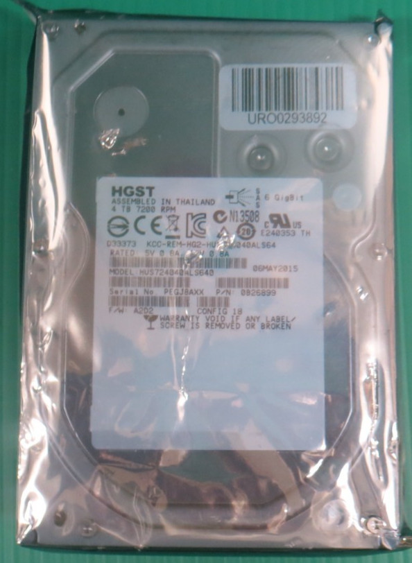 HGST Ultrastar 4TB / 64MB SAS 3.5" Hard Drive HUS724040ALS640 / 0B26899 / REFURB