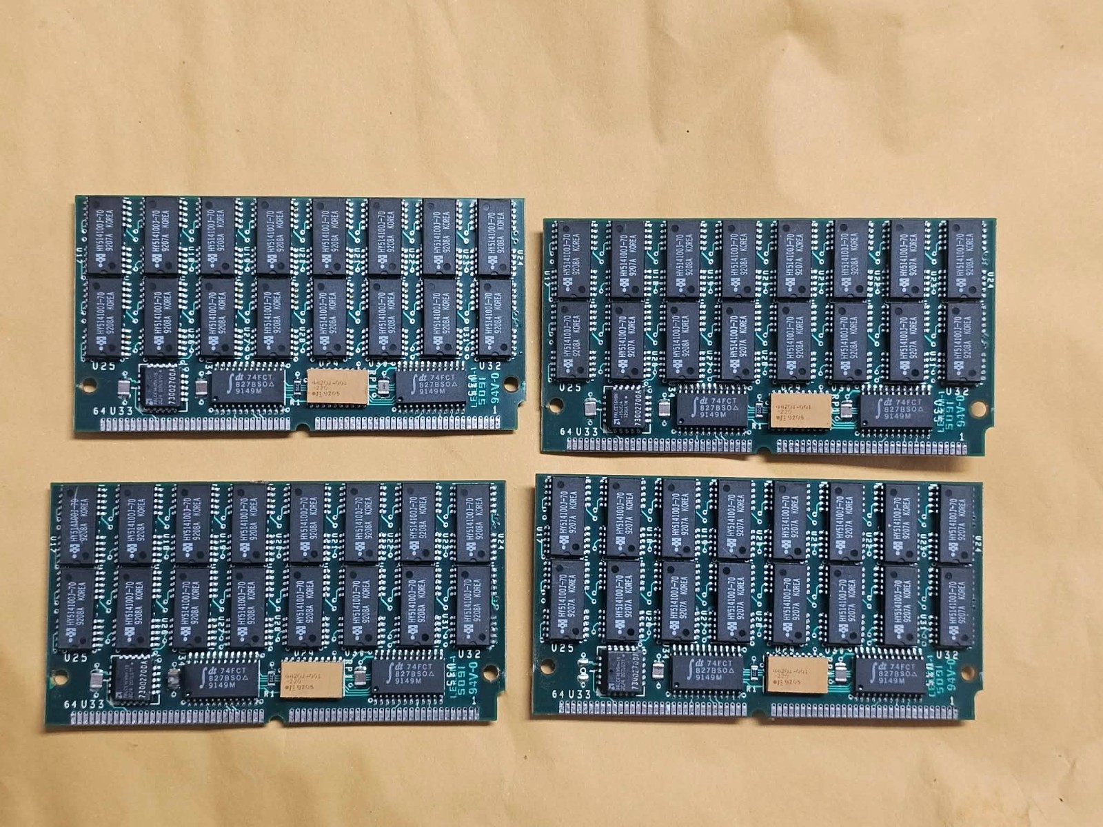 Original Rare 4x 16MB 64-Pin SIMM RAM Apple Macintosh IIfx 64MB Set 70ns Vintage