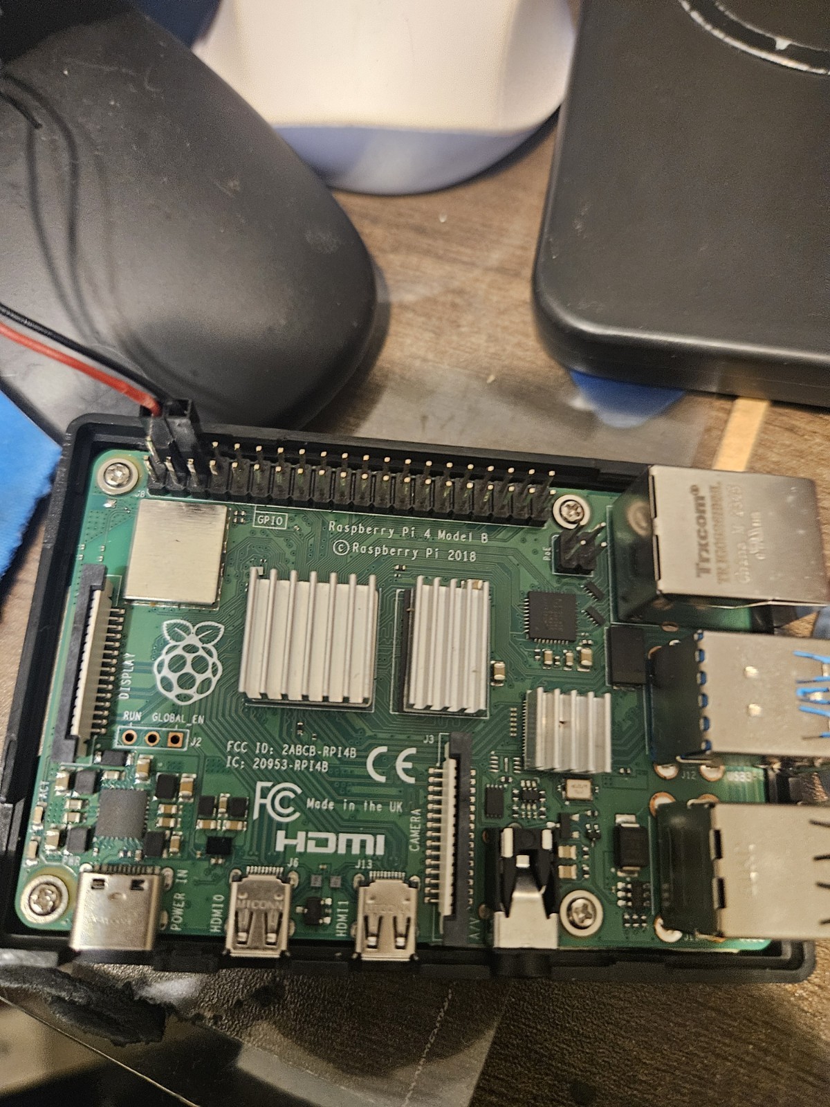 Raspberry Pi 4 4GB RAM with Case and Fan Mini-HDMI Power Supply Included