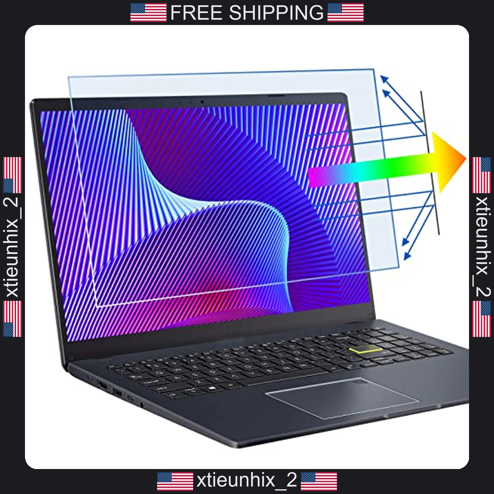 15.6 Inch Blue Light Screen Protector Anti-Glare Eye Protection for Laptops