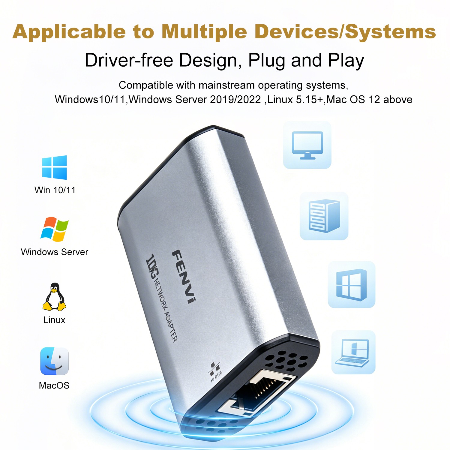 USB C to RJ45 10G Ethernet Adapter RTL8159 10Gbps USB 3.2 Type-C Network Dongle