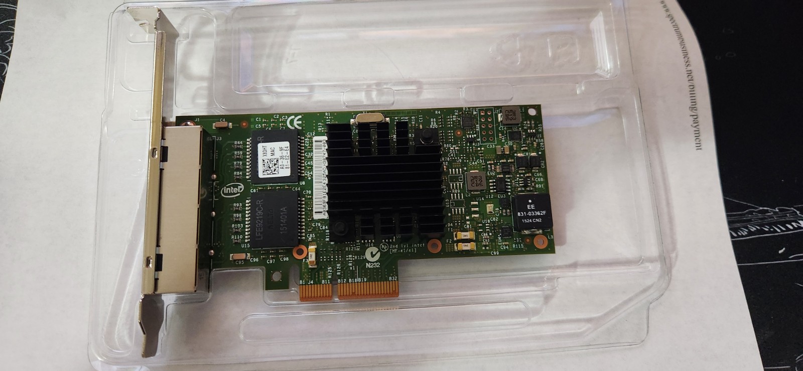 I350-T4V2 DELL/INTEL 1GbE PCI-E QUAD PORT ADAPTER Dell X8DHT  T34F4