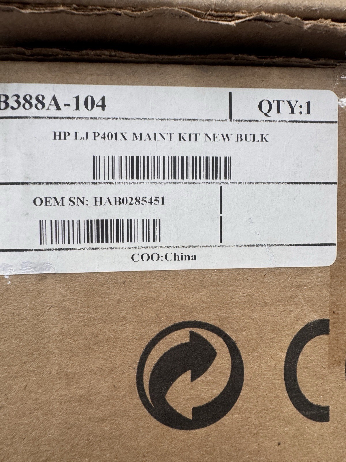 NEW IN BOX Genuine HP CB388A Maintenance Kit P4015 P4515 CB388-67901
