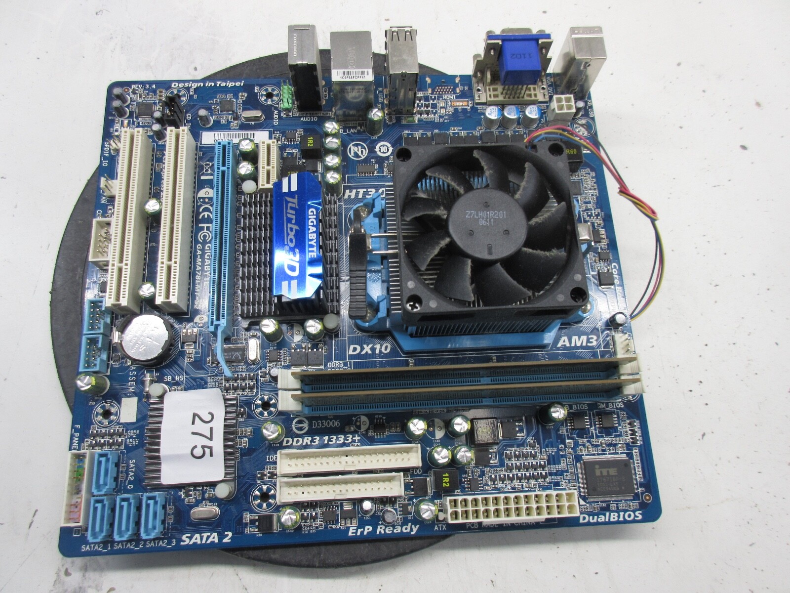 Gigabyte GA-MA78LMT-S2 AMD Athlon II X2 250 3GB