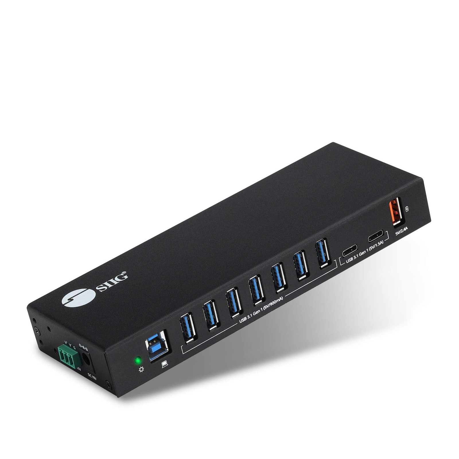 SIIG Industrial 10-Port USB 3.1 Hub with Dual USB-C Charging, ID-US0811-S1 | ...