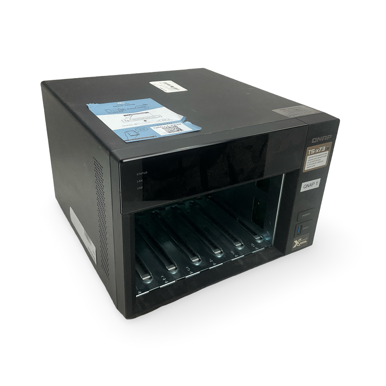 QNAP TS-673 NAS P/N 52400-QE3612-00-RS No HHD