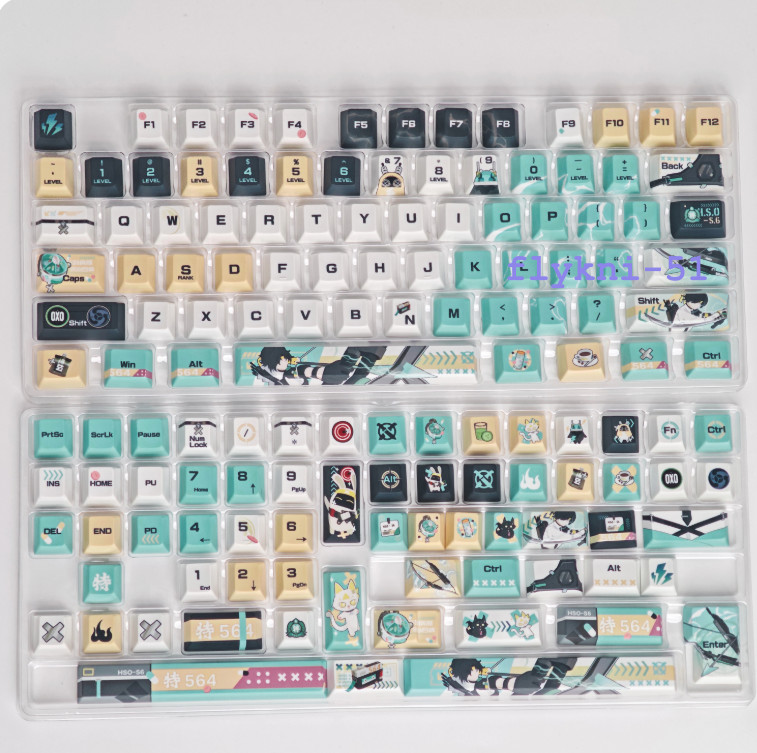 ZZZ Zenless Zone Zero Asaba Harumasa PBT Keycap For Cherry MX Keypads Keys Set
