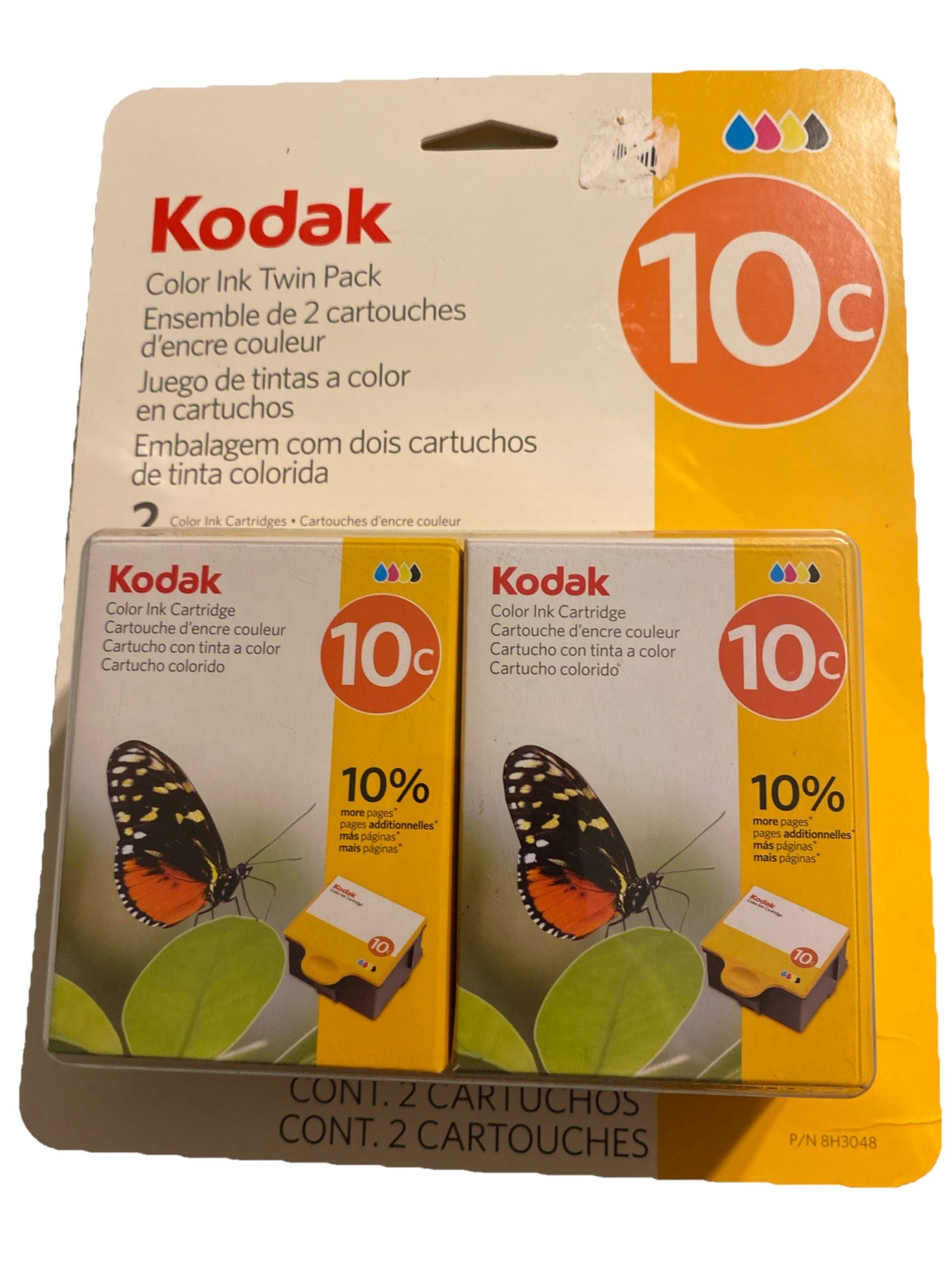 Twin Pack (2) Kodak Color Printer Ink Cartridges 10C 2x420 pages New and Sealed