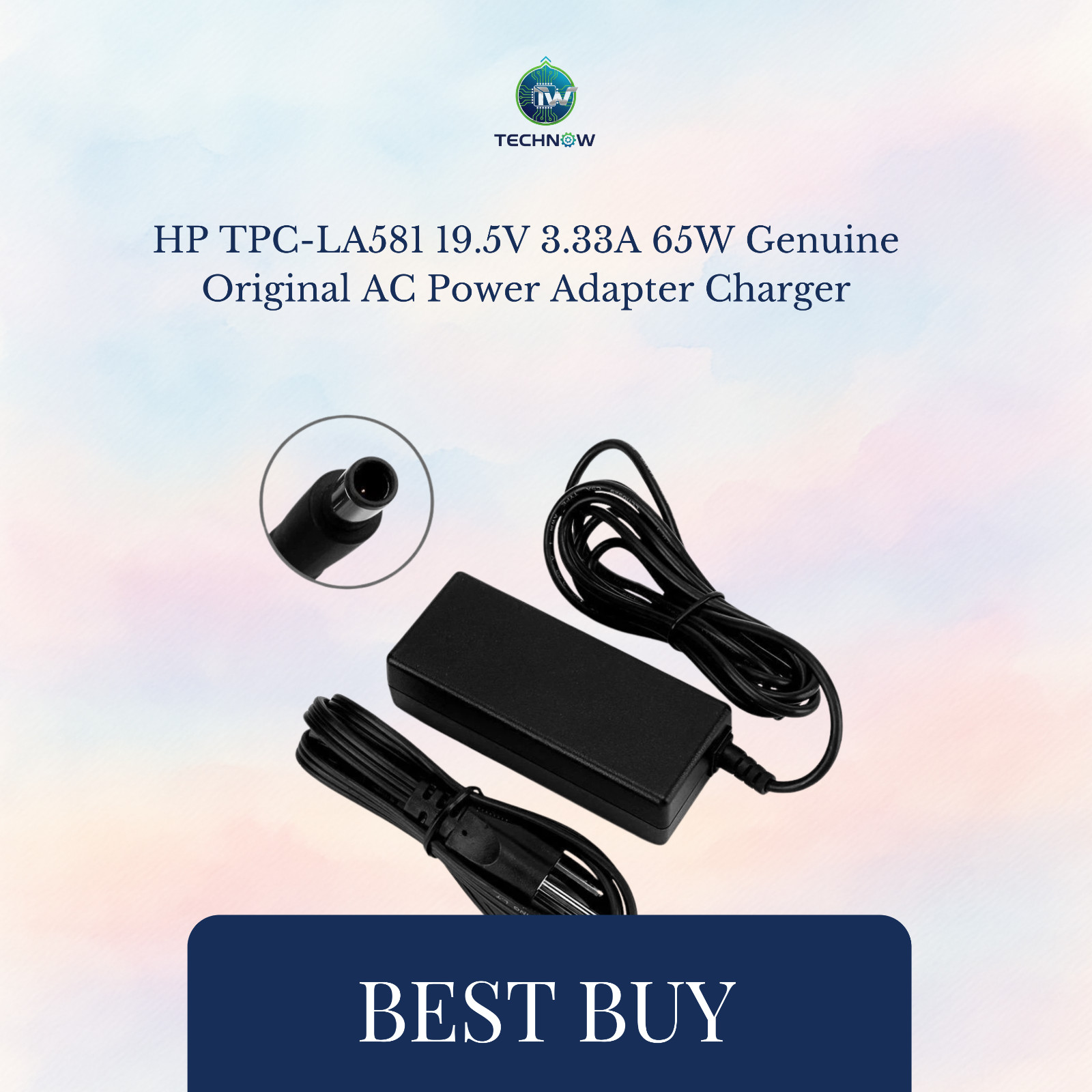 HP TPC-LA581 19.5V 3.33A 65W Genuine Original AC Power Adapter Charger
