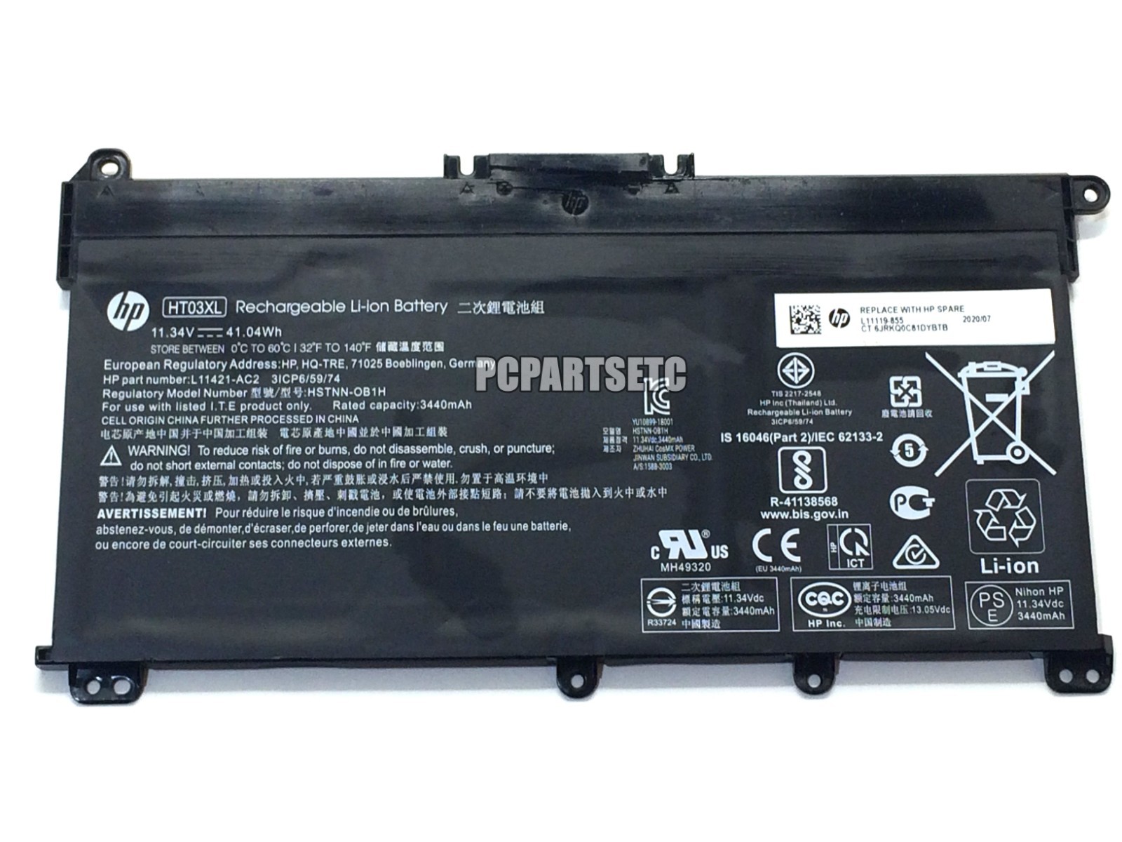 L11119-855 HT03041XL L11421-AC2 HSTNN-OB1H HP 250 G7 Battery Original OEM