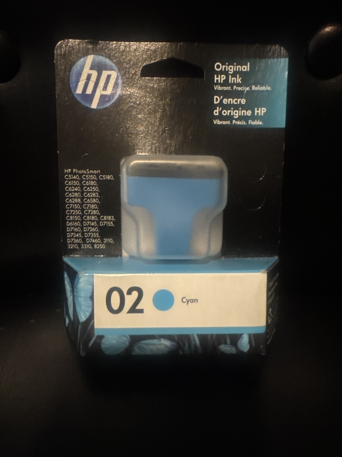HP Genuine 02  Ink Cyan Cartridge [Brand New] Expired 2021