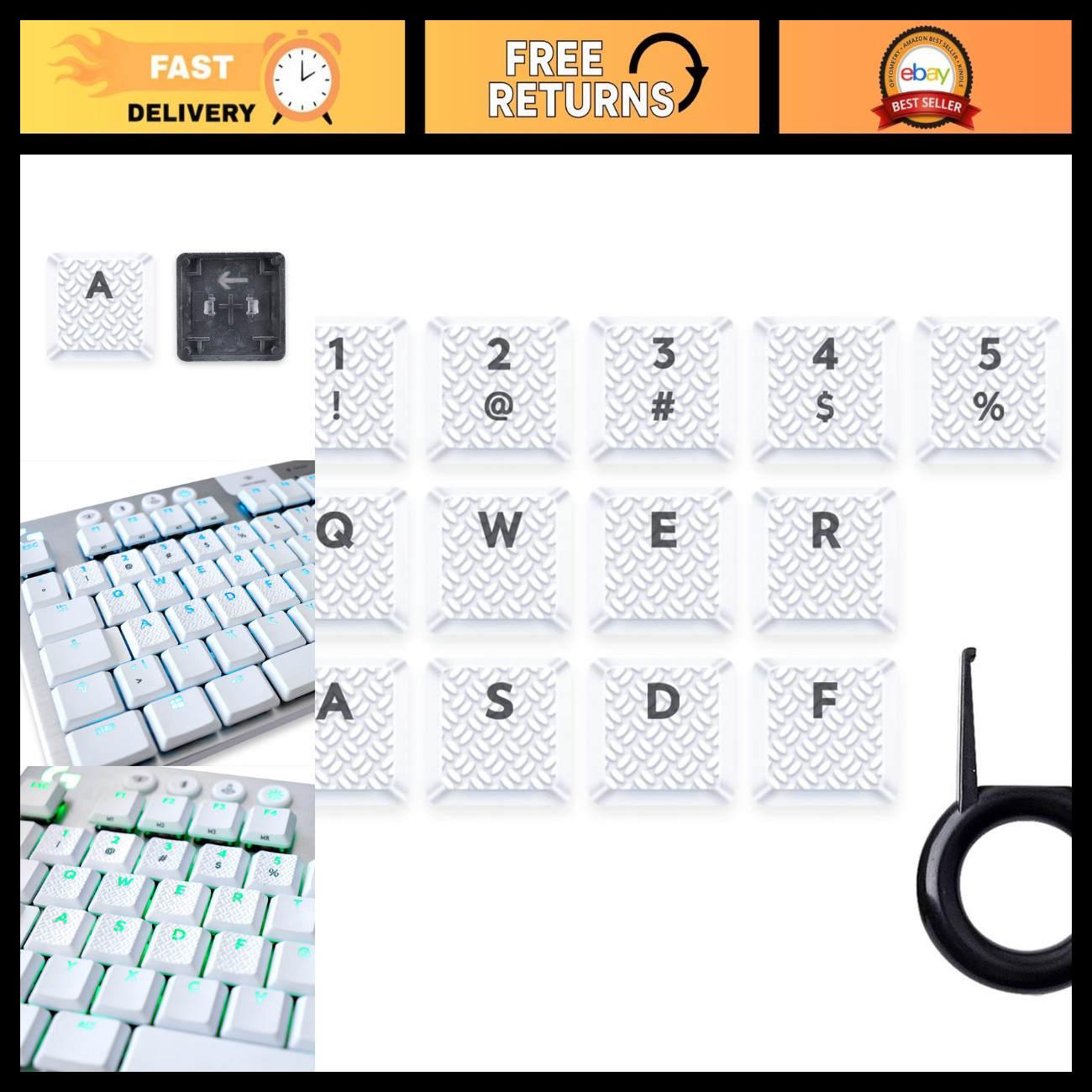 Backlit Keycap Replacement for GL Tactile Switch RGB Mechanical Keyboard - 13 Wh