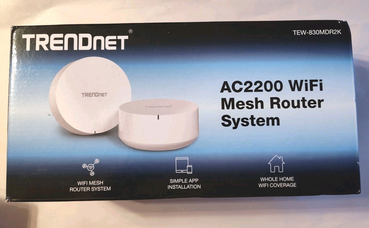 TRENDnet AC2200 WiFi Mesh Router System TEW-830MDR2K - Used, See Pics